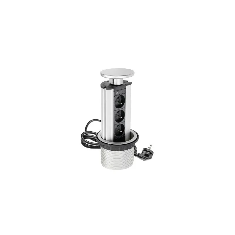 Pomična električna utičnica 3x230V aluminij