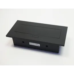 Preklopna električna utičnica GEMINO 3x230V / Crna