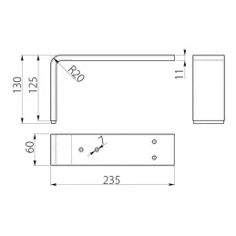 Noga za namještaj SORTE / Sjajni krom
