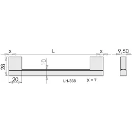 Aluminijska drška LINK aluminij
