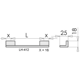 Aluminijska držačka ABORAS / aluminij