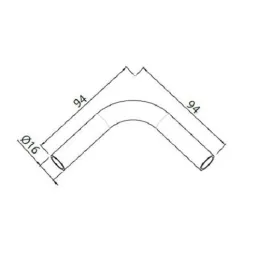 90° kutni spoj za viseću šipku