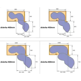 LeMans kutna polica s amortizacijom arena classic