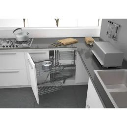 Kutni mehanički uređaj od žice Magic corner / Krom