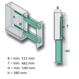 Klizna košara 15-3D / Krom