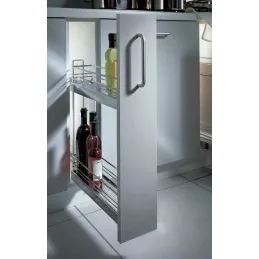 Potpuno izvučna košara 15-3D srebrne boje