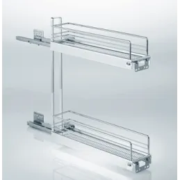 Potpuno izvučna košara 15-3D srebrne boje