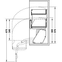 Mehanizam za sklapanje s dva ormarića iMove u sivoj boji