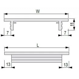 Ventilacijska rešetka 60mm / aluminij