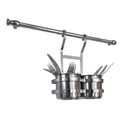 Viseća polica za pribor / Krom