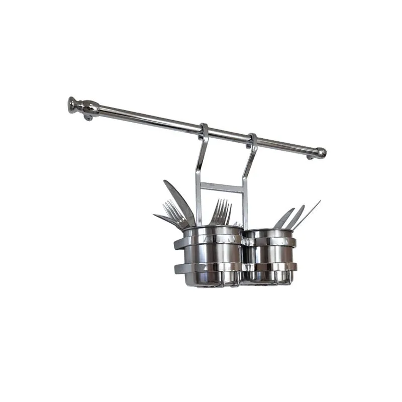 Viseća polica za pribor / Krom