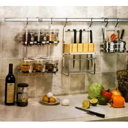 Viseća polica za pribor / Krom