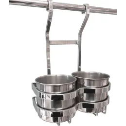 Viseća polica za pribor / Krom