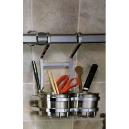 Viseća polica za pribor / Krom