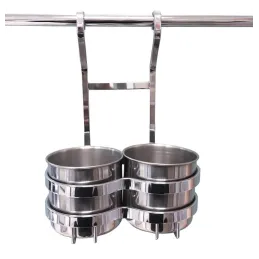 Viseća polica za pribor / Krom