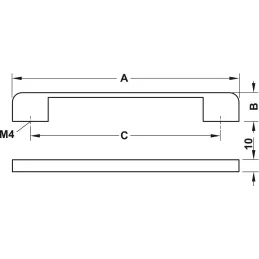 Ručka ALMAR / brušeni nehrđajući čelik