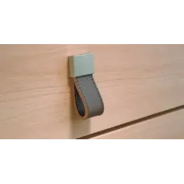 DALVIK ručka / aluminij-koža tamno smeđa