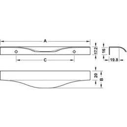 Aluminijska drška za frezanje ROME / aluminij