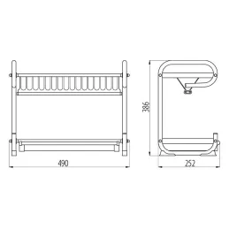 Sušilo za suđe A04 krom