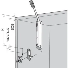 Pričvršćivanje za tijelo za Aventos HK-XS
