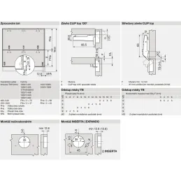 Središnji zavjes CLIP TOP - bez opruge