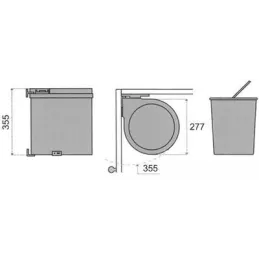 Kanta za otpad RP 270 / bijela