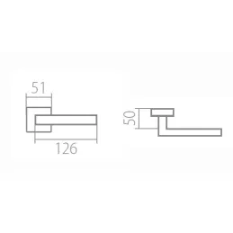 Ručka za vrata TUKE / Crna mat