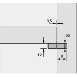 Kutija za polica 5/5 Nikel / 100 kom