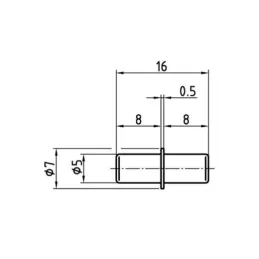 Kutija za polica 5/5 Nikel / 100 kom