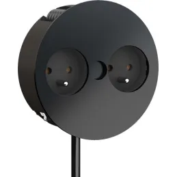 Električna utičnica Twister / Crna