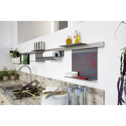 Viseća polica magnetska ploča 300 / Titan siva