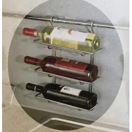 Viseća polica za boce / Krom