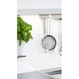 Viseća polica s dva kuka / Titan siva