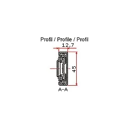 Vodilica s ležajevima s povratnim mehanizmom 45 mm