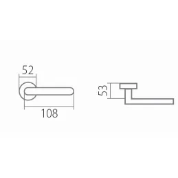 Rosetna ručka STAR / Crna patina