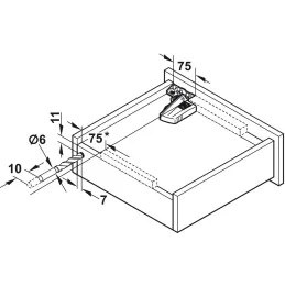 Sakrivena izvlačna MOVENTO s amortizacijom i držačima / 40kg