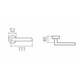Ručka za vrata LEKO MORON / Mat nikal