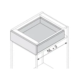 Sakriveni izvlačni sustav MOVENTO TIP-ON BLUMOTION s držačima / 40kg