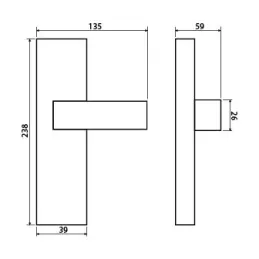 Oznaka ručke EIDOS / Kromirani mat