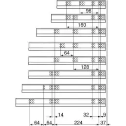 Sakriveni parcijalni TANDEM Plus izvlačak s amortizacijom i držačima / 30kg