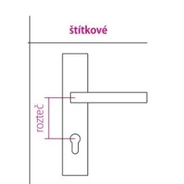 Označna ručka ELEGANT / Mat krom