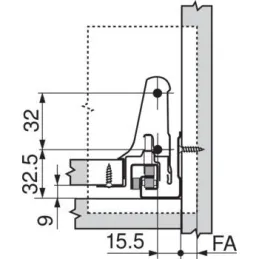 Bočna stranica Tandembox Antaro "N" 68,5mm / Bijela