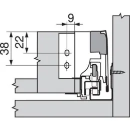 Bočna strana Tandembox Antaro "N" 68,5mm / Siva