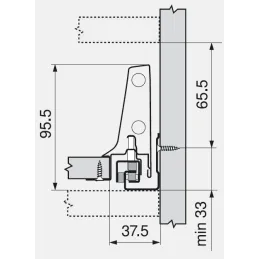 Bočna stranica Tandembox Antaro "M" 83,6mm / Bijela