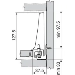 Bočna stranica Tandembox Antaro "K" 115,6mm / Bijela