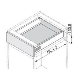 Bočna stranica Tandembox Antaro "K" 115,6mm / Siva