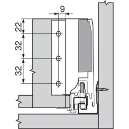 Bočna stranica Tandembox Antaro "K" 115,6mm / Siva