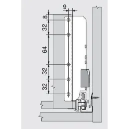 Nosač leđa za Tandembox "C" / Siva