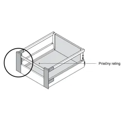 Poprečna šina za interni ladica "C" / Siva