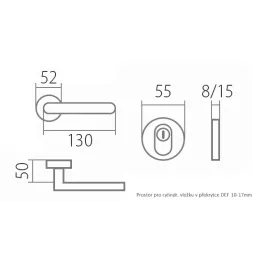 Sigurnosna kuka VISION / Matirani nehrđajući čelik